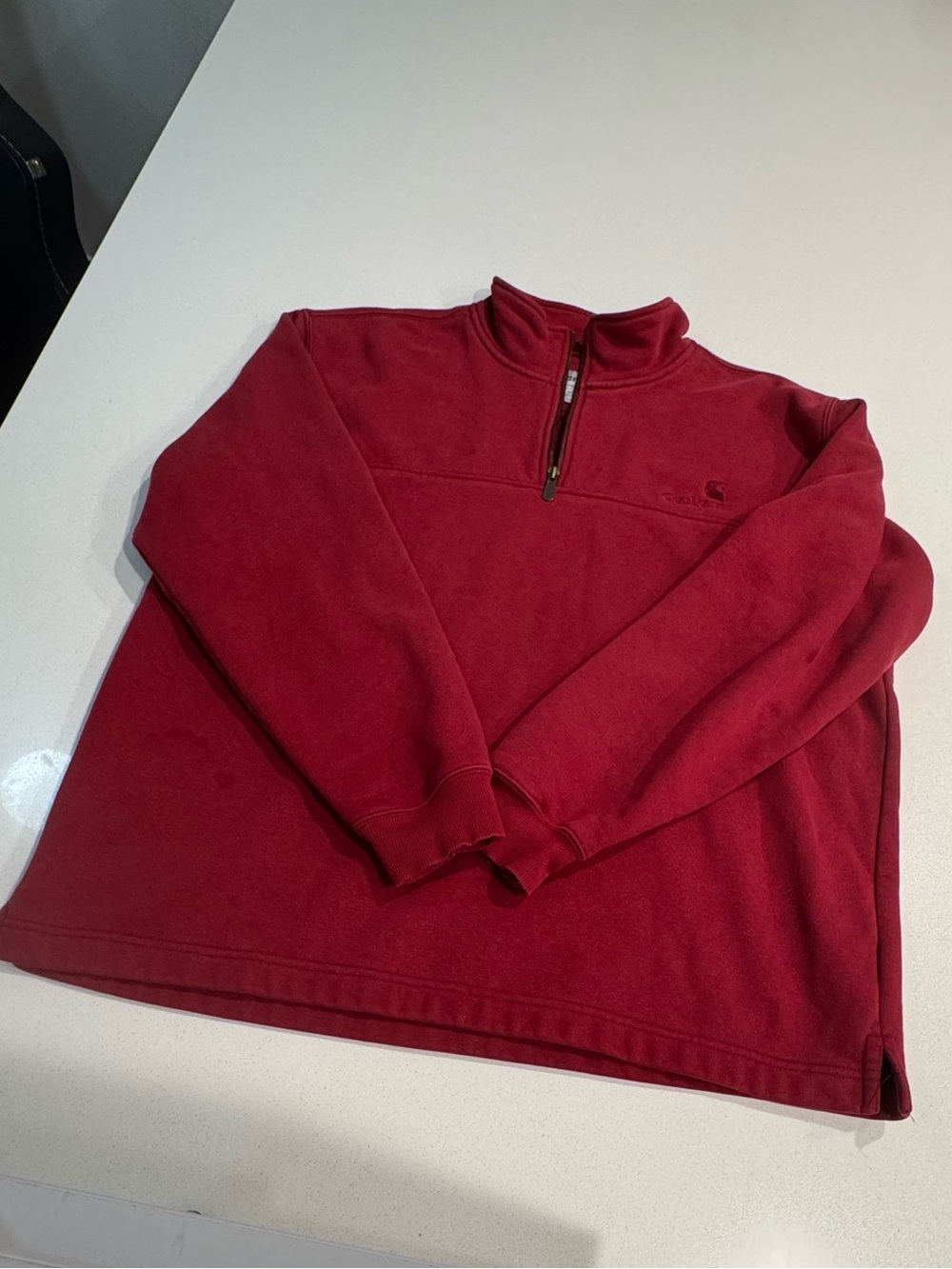 Vintage Carhartt Quarter Zip Pullover - Burgundy Red